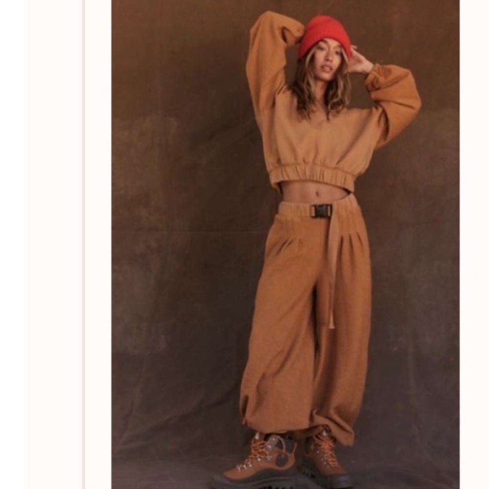 Free people two piece sweater sweatpants set sweatsuit